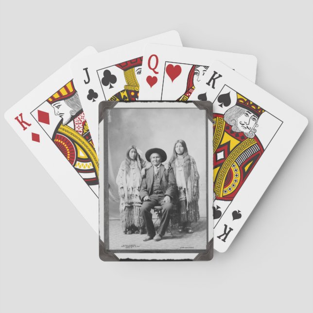 Vintage Native American Geronimo Playing Cards (Back)
