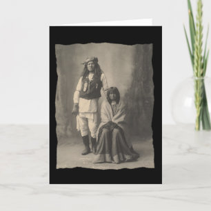 Vintage Native American Henry Wilson and Wife Moja Card