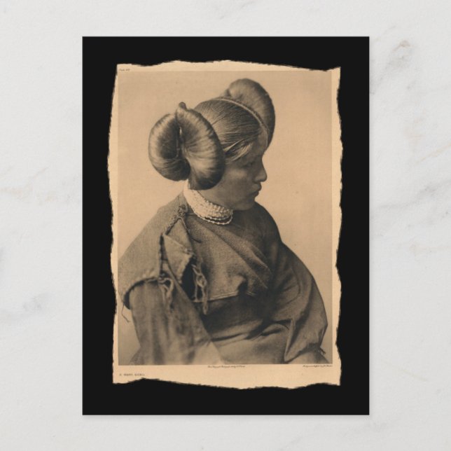 Vintage Native American Hopi Girl Postcard (Front)