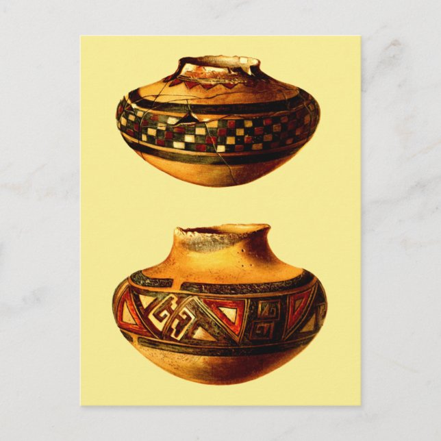 Vintage Native American Hopi Southwestern Art Postcard (Front)