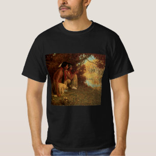 Vintage Native American, Hunting for Deer by Couse T-Shirt