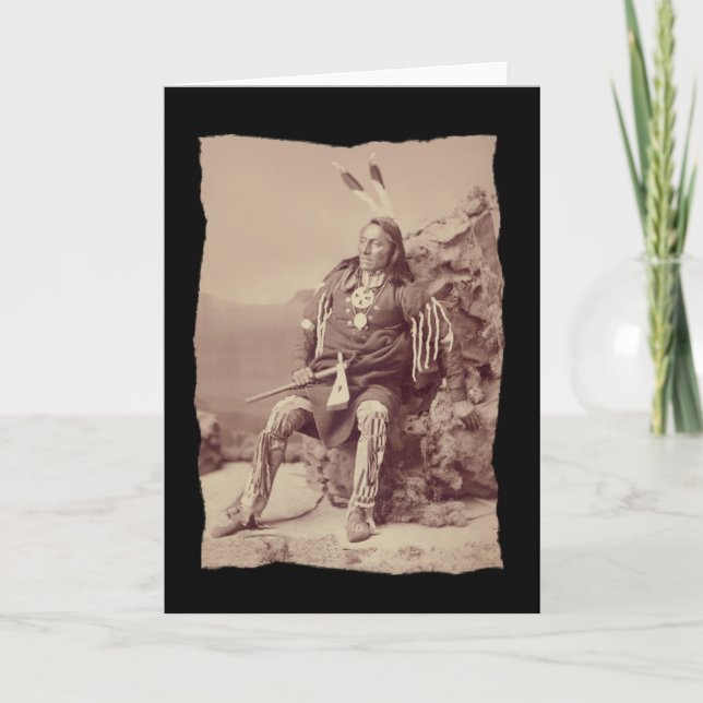 Vintage Native American Ponka  Big Chief Card (Front)