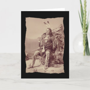 Vintage Native American Ponka  Big Chief Card