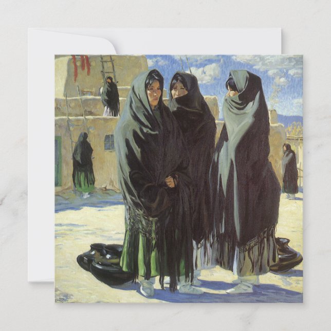 Vintage Native American, Taos Girls by Walter Ufer (Front)