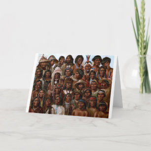 Vintage Native American tribes and peoples picture Card