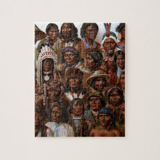 Vintage Native American tribes and peoples picture Jigsaw Puzzle