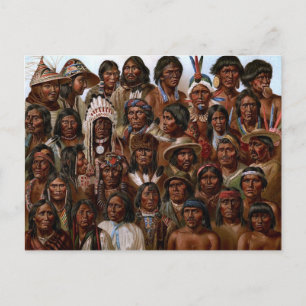 Vintage Native American tribes and peoples picture Postcard