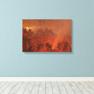 Vintage Native Americans, Buffalo Dance by Wimar Canvas Print