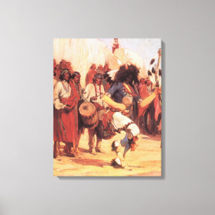 Vintage Native Americans Buffalo Dancer by Cassidy Canvas Print