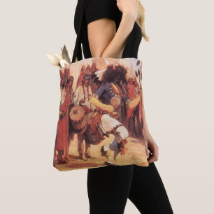 Vintage Native Americans Buffalo Dancer by Cassidy Tote Bag