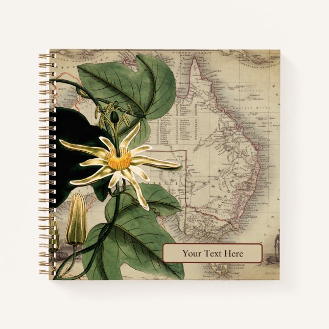 Vintage Native Passionfruit Notebook (Front)