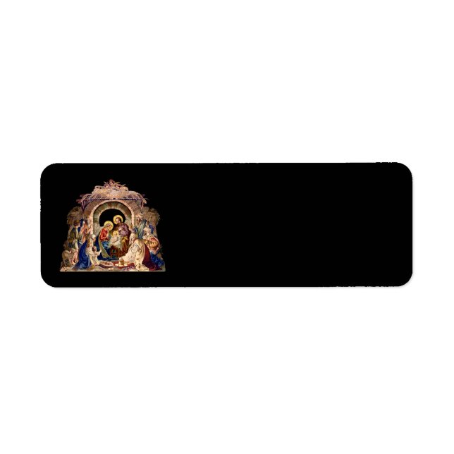 Vintage Nativity Address Labels (Front)