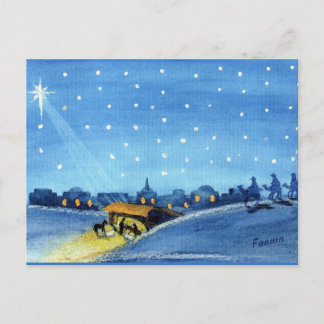 Vintage Nativity Art Postcard