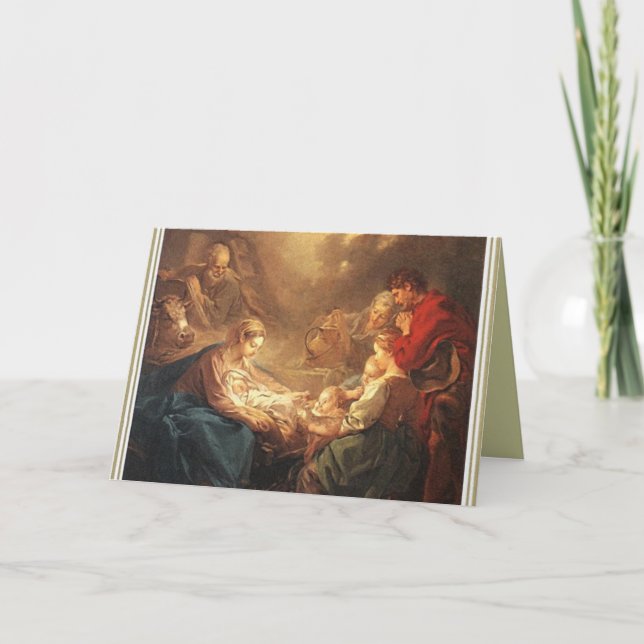 Vintage Nativity Christmas Card (Front)