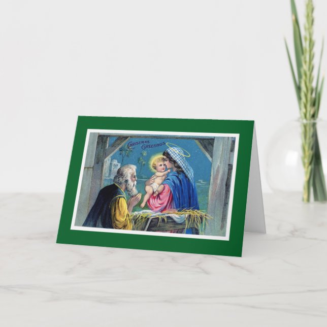 Vintage Nativity Christmas Card (Front)