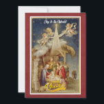 Vintage Nativity Christmas I Classic Religious Hol Holiday Card<br><div class="desc">Vintage Nativity Christmas Card - Classic Religious Holiday Greeting. Share the true meaning of Christmas with this beautiful vintage-style nativity scene greeting card. Featuring Mary, Joseph, baby Jesus, angels, and the Star of Bethlehem, this design evokes classic holiday charm. Perfect for sending warm wishes to loved ones during the festive...</div>