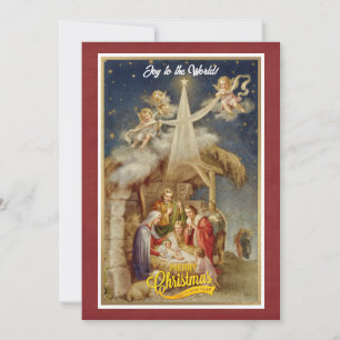Vintage Nativity Christmas I Classic Religious Hol Holiday Card