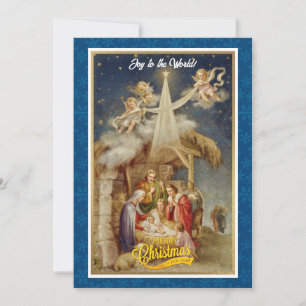 Vintage Nativity Christmas I Classic Religious Holiday Card