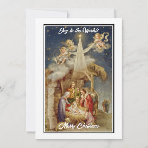 Vintage Nativity Christmas I Classic Religious Holiday Card