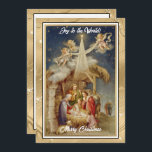 Vintage Nativity Christmas I Classic Religious Holiday Card<br><div class="desc">Vintage Nativity Christmas Card - Classic Religious Holiday Greeting. Share the true meaning of Christmas with this beautiful vintage-style nativity scene greeting card. Featuring Mary, Joseph, baby Jesus, angels, and the Star of Bethlehem, this design evokes classic holiday charm. Perfect for sending warm wishes to loved ones during the festive...</div>