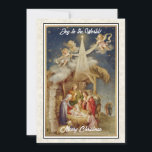 Vintage Nativity Christmas I Classic Religious Holiday Card<br><div class="desc">Vintage Nativity Christmas Card - Classic Religious Holiday Greeting. Share the true meaning of Christmas with this beautiful vintage-style nativity scene greeting card. Featuring Mary, Joseph, baby Jesus, angels, and the Star of Bethlehem, this design evokes classic holiday charm. Perfect for sending warm wishes to loved ones during the festive...</div>