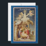 Vintage Nativity Christmas I Classic Religious Holiday Card<br><div class="desc">Vintage Nativity Christmas Card - Classic Religious Holiday Greeting. Share the true meaning of Christmas with this beautiful vintage-style nativity scene greeting card. Featuring Mary, Joseph, baby Jesus, angels, and the Star of Bethlehem, this design evokes classic holiday charm. Perfect for sending warm wishes to loved ones during the festive...</div>