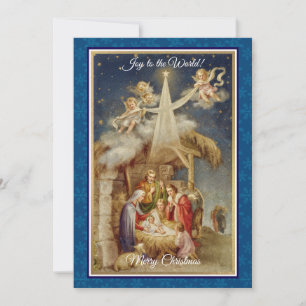 Vintage Nativity Christmas I Classic Religious Holiday Card