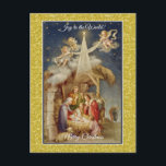 Vintage Nativity Christmas I Classic Religious Holiday Postcard<br><div class="desc">Vintage Nativity Christmas Card - Classic Religious Holiday Greeting. Share the true meaning of Christmas with this beautiful vintage-style nativity scene greeting card. Featuring Mary, Joseph, baby Jesus, angels, and the Star of Bethlehem, this design evokes classic holiday charm. Perfect for sending warm wishes to loved ones during the festive...</div>