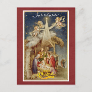 Vintage Nativity Christmas I Classic Religious Holiday Postcard