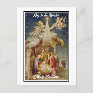 Vintage Nativity Christmas I Classic Religious Holiday Postcard