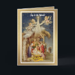 Vintage Nativity Christmas I Classic Religious Note Card<br><div class="desc">Vintage Nativity Christmas Card - Classic Religious Holiday Greeting. Share the true meaning of Christmas with this beautiful vintage-style nativity scene greeting card. Featuring Mary, Joseph, baby Jesus, angels, and the Star of Bethlehem, this design evokes classic holiday charm. Perfect for sending warm wishes to loved ones during the festive...</div>