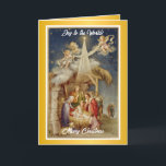 Vintage Nativity Christmas I Classic Religious Note Card<br><div class="desc">Vintage Nativity Christmas Card - Classic Religious Holiday Greeting. Share the true meaning of Christmas with this beautiful vintage-style nativity scene greeting card. Featuring Mary, Joseph, baby Jesus, angels, and the Star of Bethlehem, this design evokes classic holiday charm. Perfect for sending warm wishes to loved ones during the festive...</div>