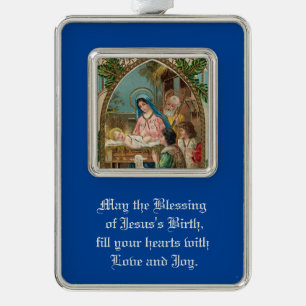 Vintage Nativity Framed Ornament