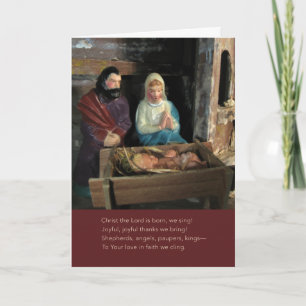 Vintage Nativity Scene Card - Customisable