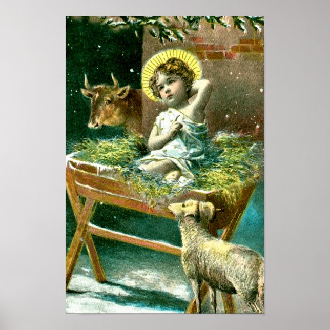 Vintage nativity scene poster (Front)