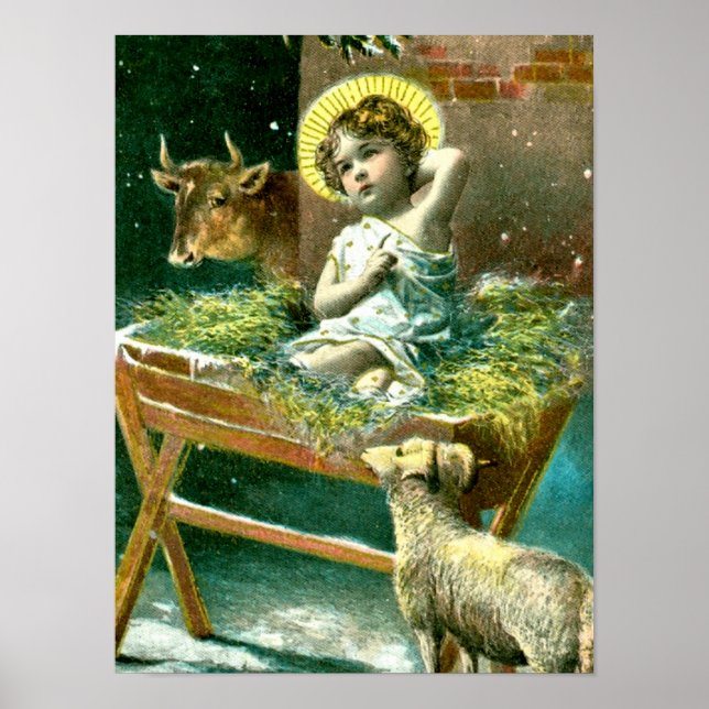 Vintage nativity scene poster (Front)