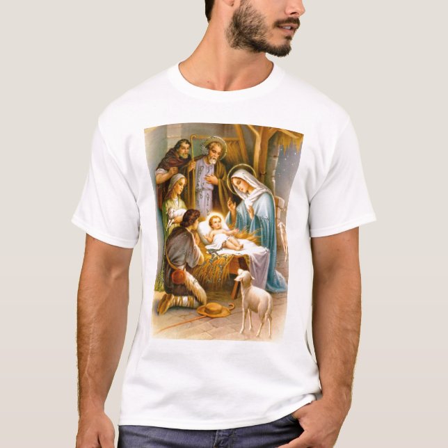 Vintage nativity scene T-Shirt (Front)