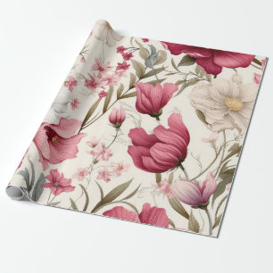 Vintage natural chic floral Wrapping Paper