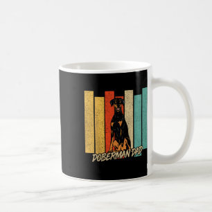 Vintage Natural Ear Doberman Dog Dad Dog Owner Fat Coffee Mug