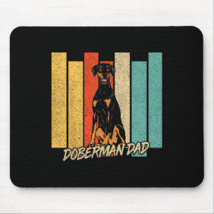 Vintage Natural Ear Doberman Dog Dad Dog Owner Fat Mouse Mat