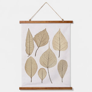 Vintage Naturalist Botanical Drawing Leaves 1858 Hanging Tapestry