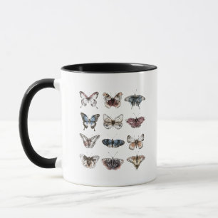 Vintage Naturalist Butterfly Dark Academia Mug