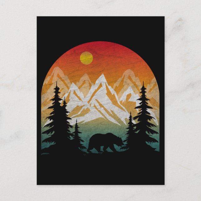 Vintage Nature Bear Postcard (Front)