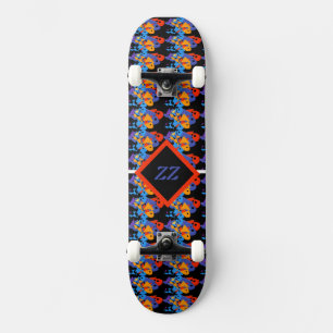vintage Nature fish monogram personalise Skateboard