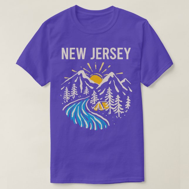 Vintage Nature Landscape New Jersey T-Shirt (Design Front)