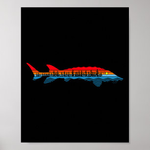 Vintage Nature Outdoor Fishing - Fisher Sturgeon F Poster