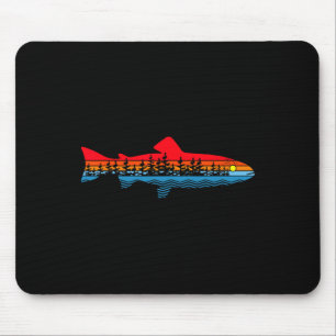 Vintage Nature Outdoor Fishing - Fisher Trout Fish Mouse Mat