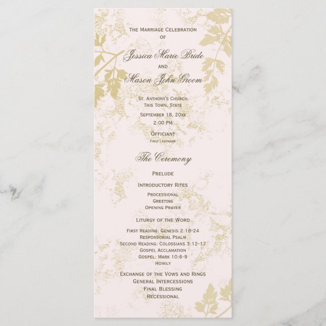 Vintage Nature Pink Programme (Front)