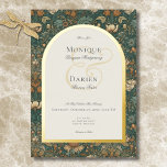 Vintage Nature William Morris Elegant Wedding<br><div class="desc">Your wedding day deserves an invitation as unique and timeless as your love story. Our William Morris-inspired designs capture the essence of nature's beauty with intricate patterns in rich teals, warm rusts, soft creams, and earthy browns. The vintage-inspired text, elegantly framed in a cream arch and accentuated by real gold...</div>
