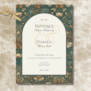 Vintage Nature William Morris Elegant Wedding Invitation